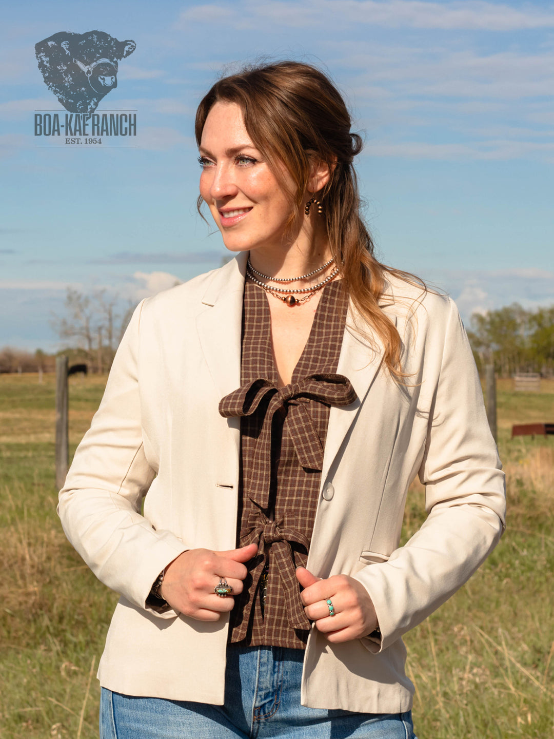 Neutral Twill Blazer