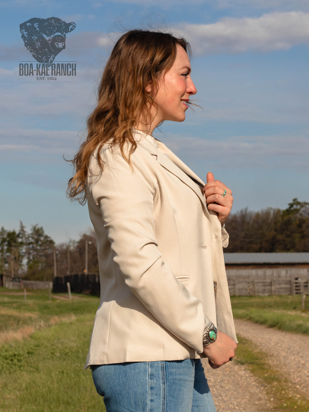 Neutral Twill Blazer