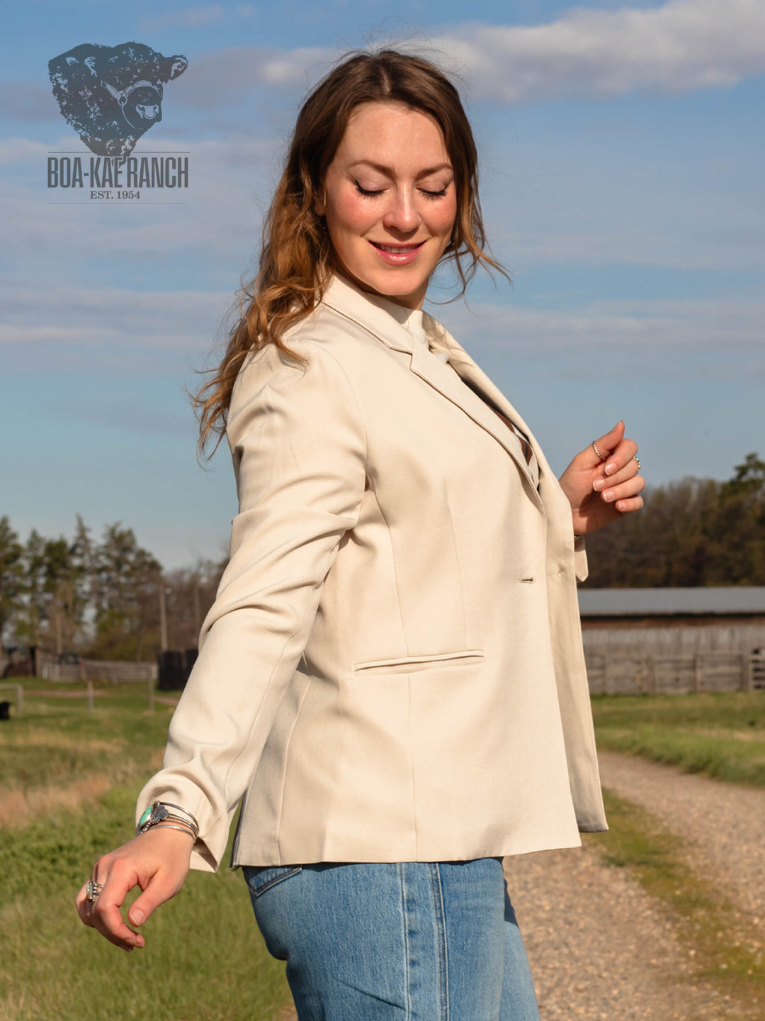 Neutral Twill Blazer
