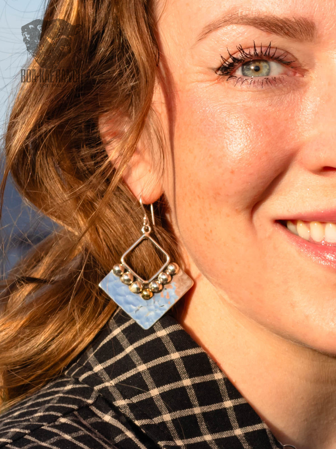 Open Hammered Triangle Earrings