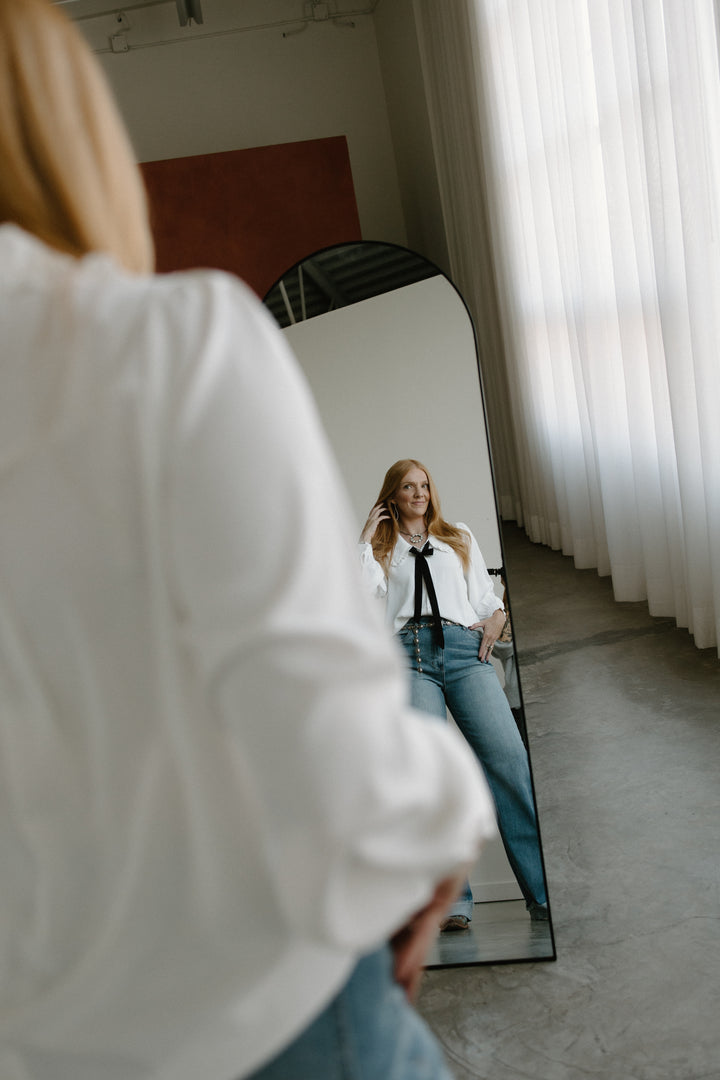 Peter Pan Collar Bow Tie Blouse