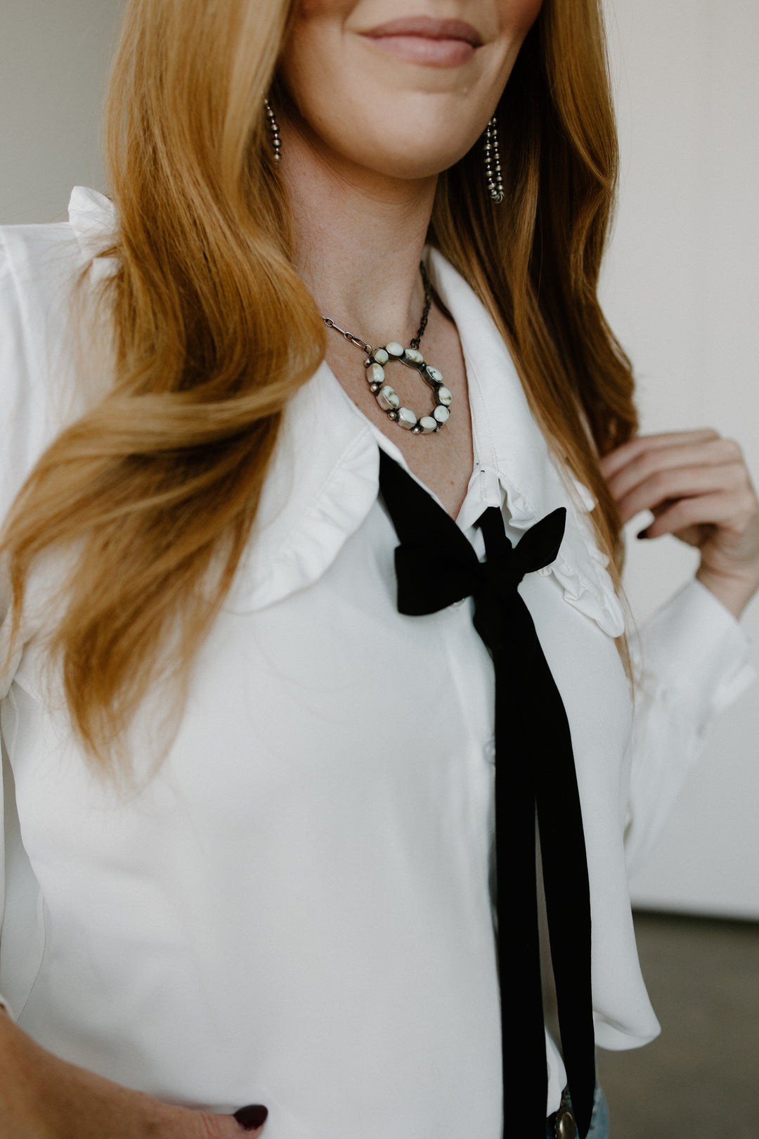 Peter Pan Collar Bow Tie Blouse