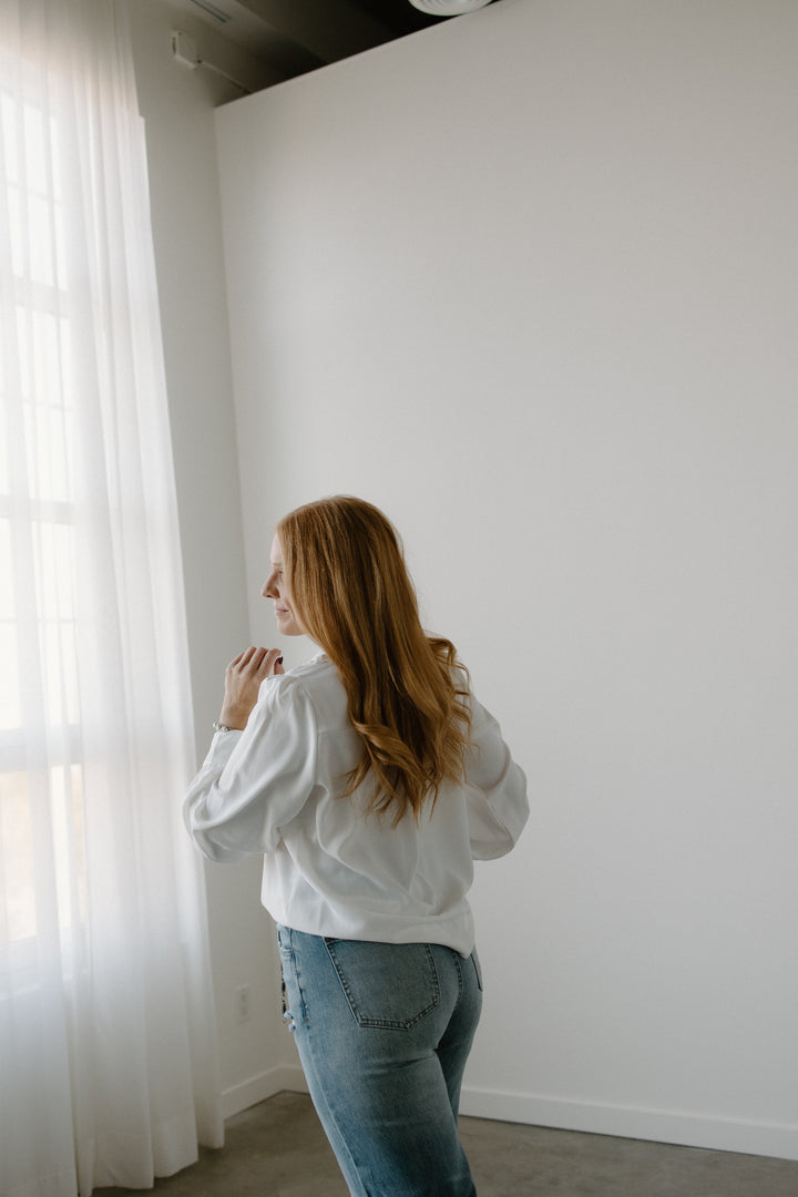 Peter Pan Collar Bow Tie Blouse