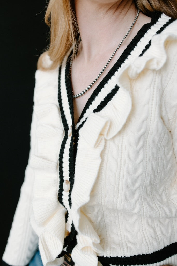 Frill Twist Cardigan