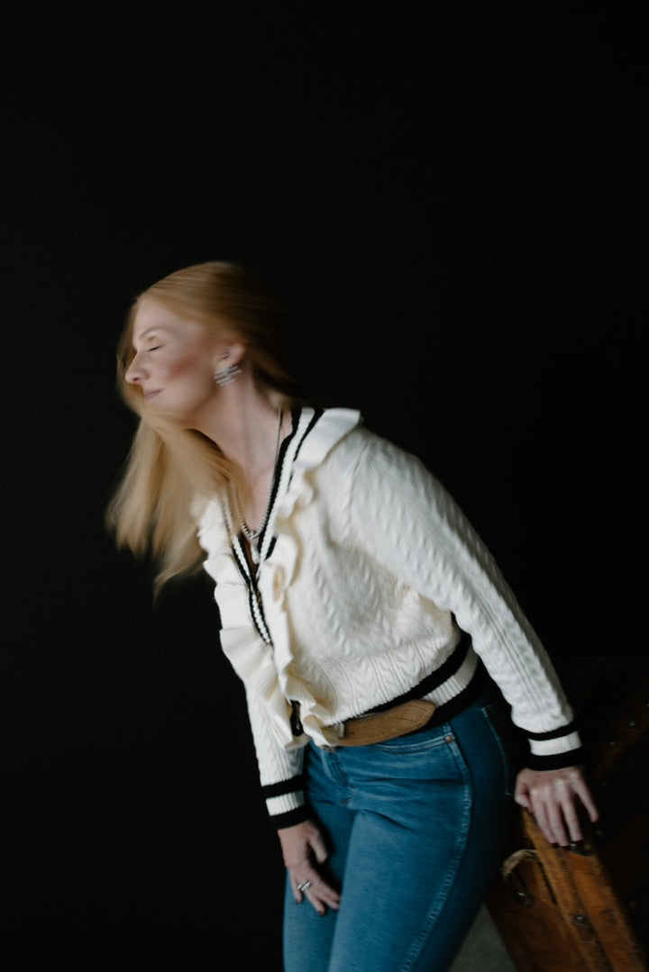 Frill Twist Cardigan