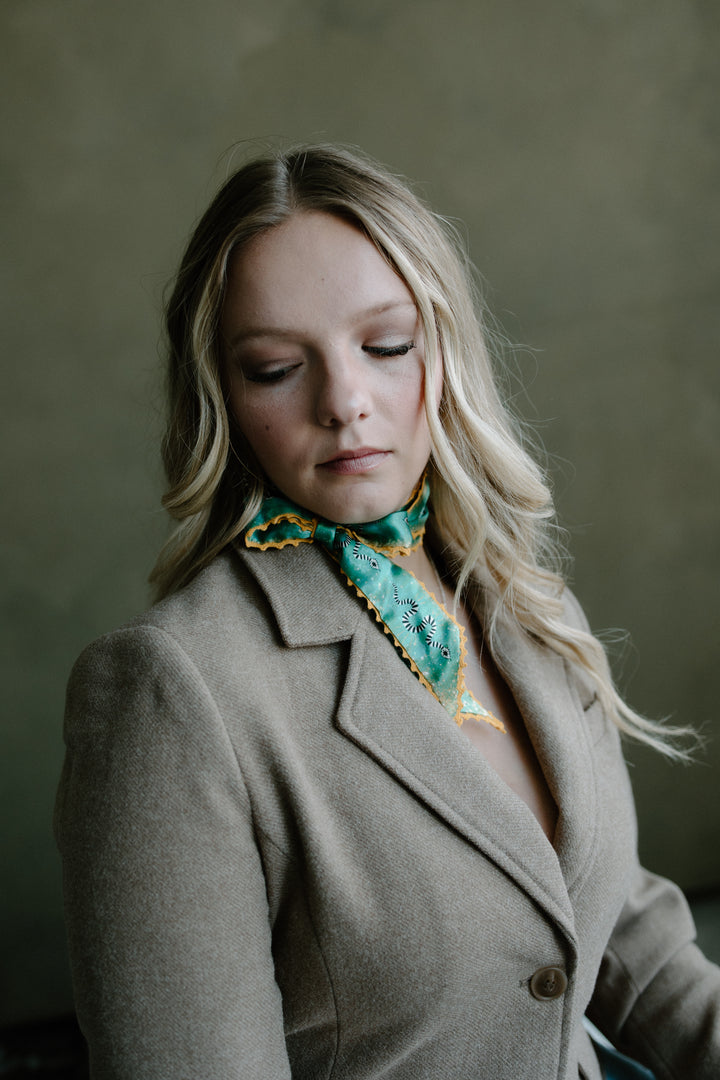 Ribbed Sweater Cuff Blazer