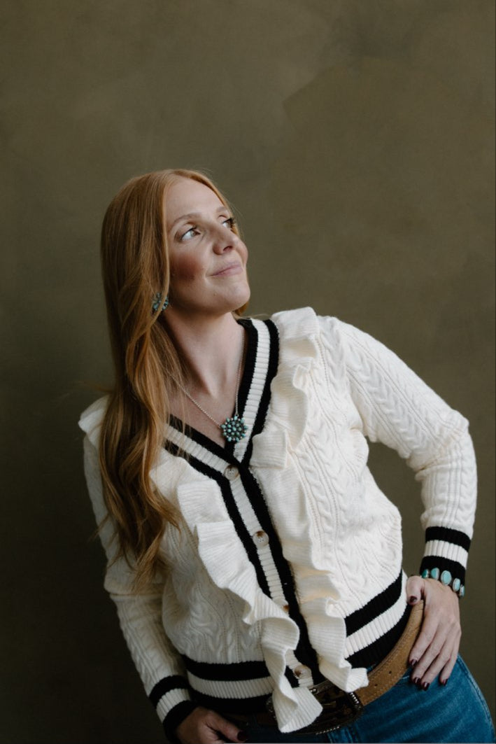 Frill Twist Cardigan