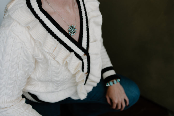 Frill Twist Cardigan