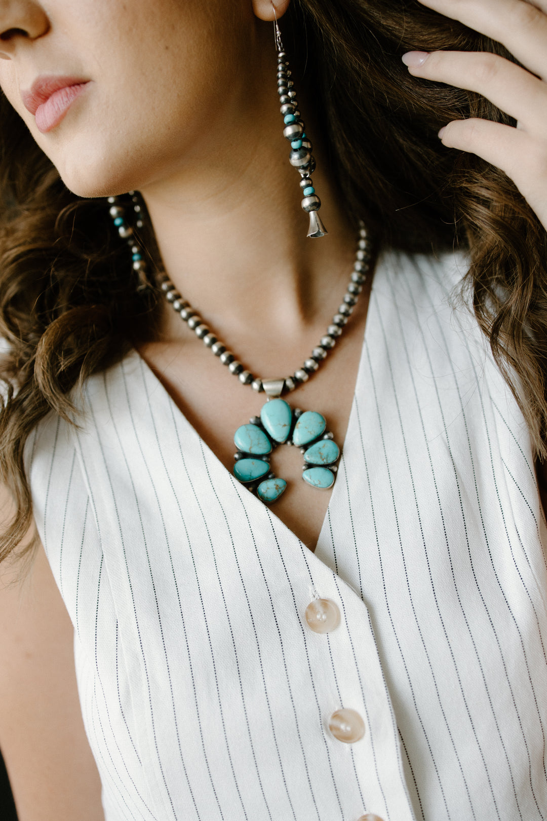 Pinstripe Back Tie Vest