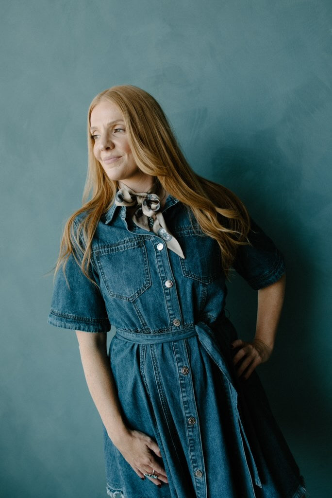 Belted Denim Shirt Dress