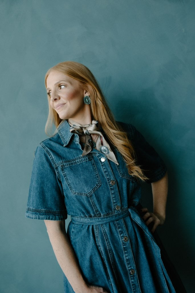 Belted Denim Shirt Dress