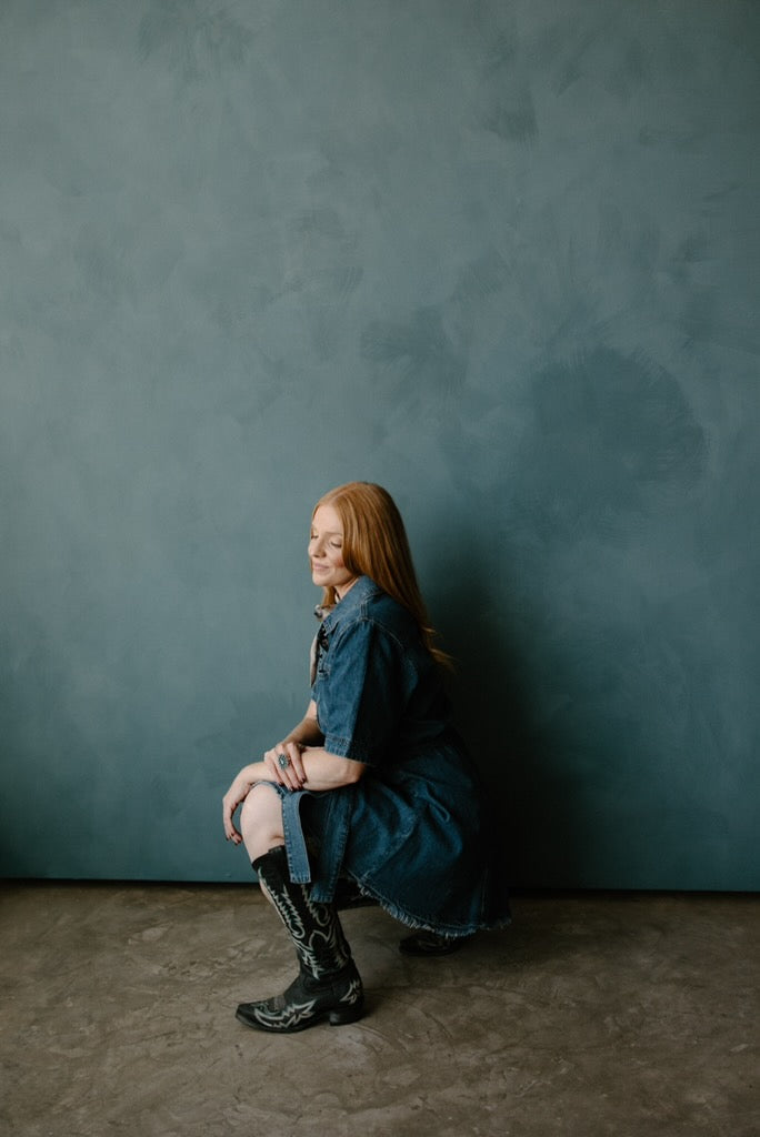 Belted Denim Shirt Dress