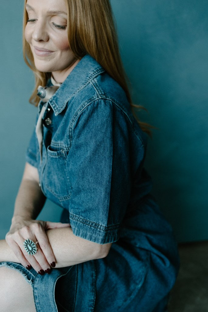 Belted Denim Shirt Dress