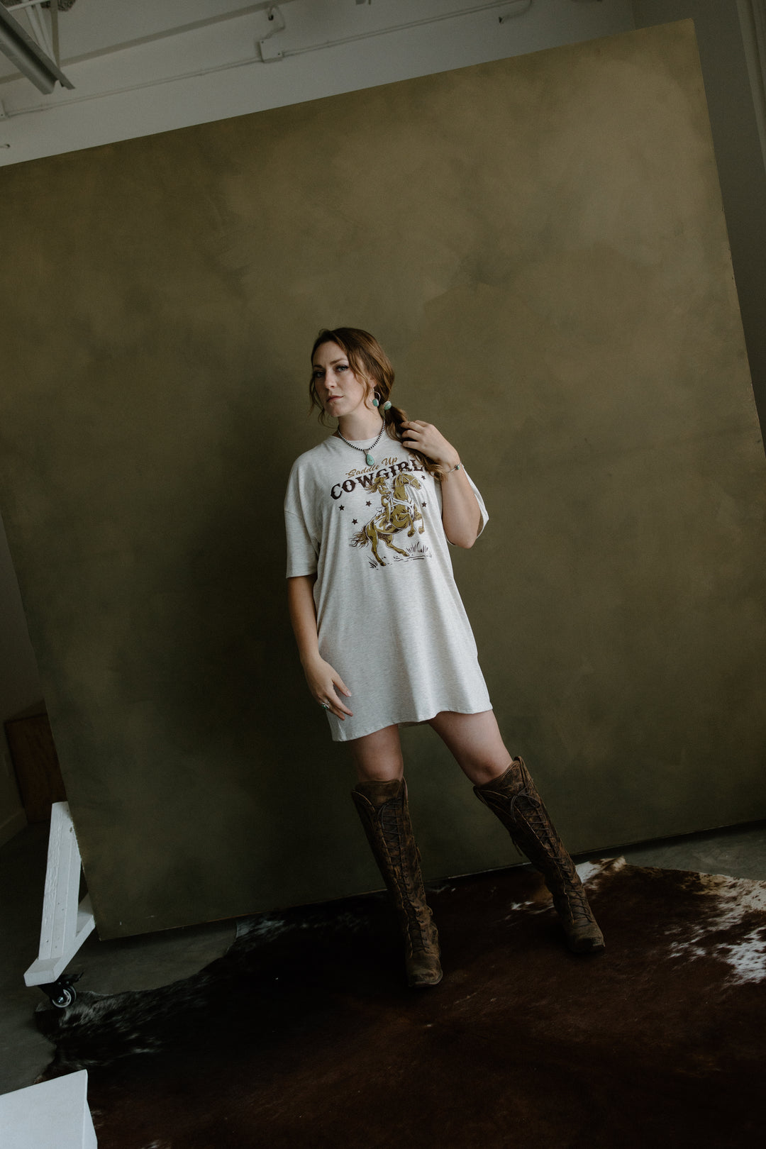 Saddle Up Cowgirl T-Shirt Dress