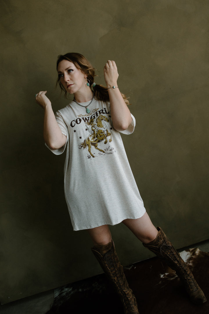 Saddle Up Cowgirl T-Shirt Dress