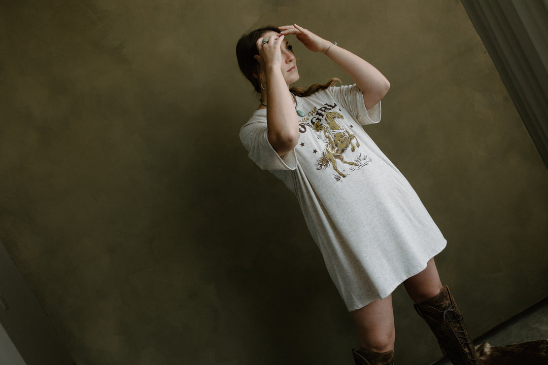 Saddle Up Cowgirl T-Shirt Dress