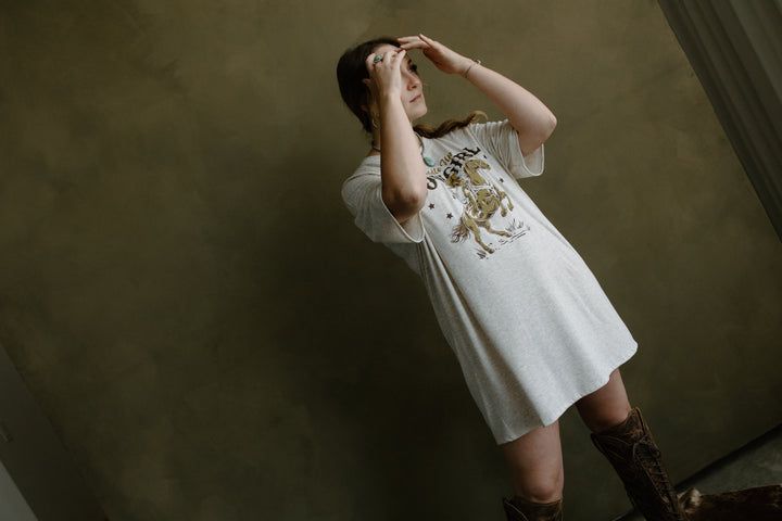 Saddle Up Cowgirl T-Shirt Dress