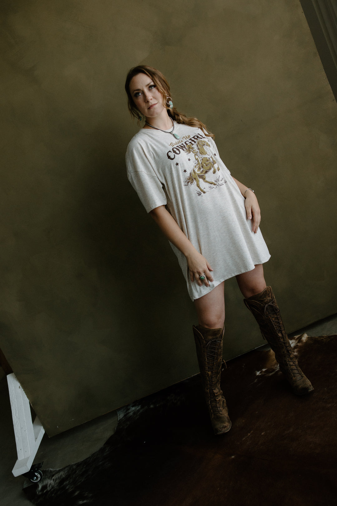 Saddle Up Cowgirl T-Shirt Dress