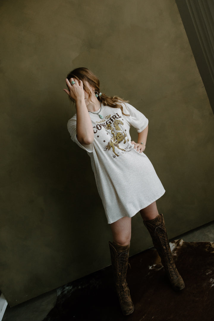 Saddle Up Cowgirl T-Shirt Dress