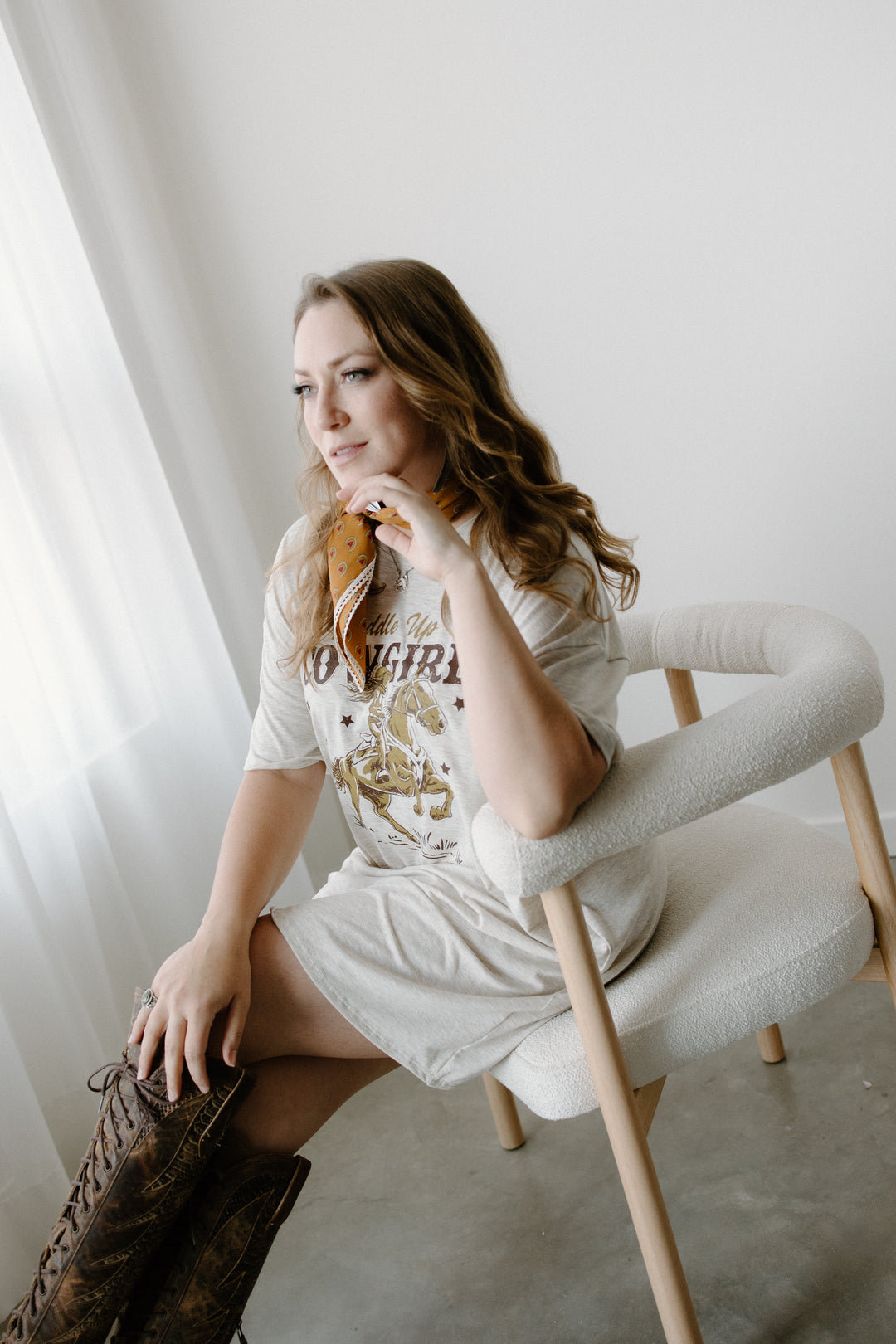 Saddle Up Cowgirl T-Shirt Dress