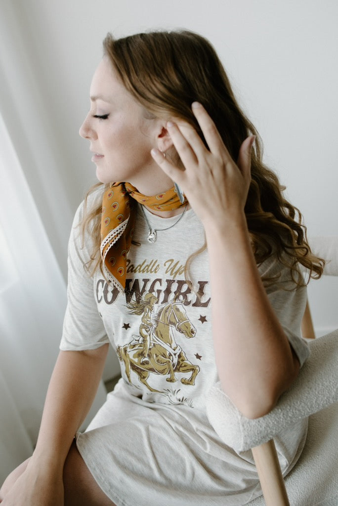 Saddle Up Cowgirl T-Shirt Dress