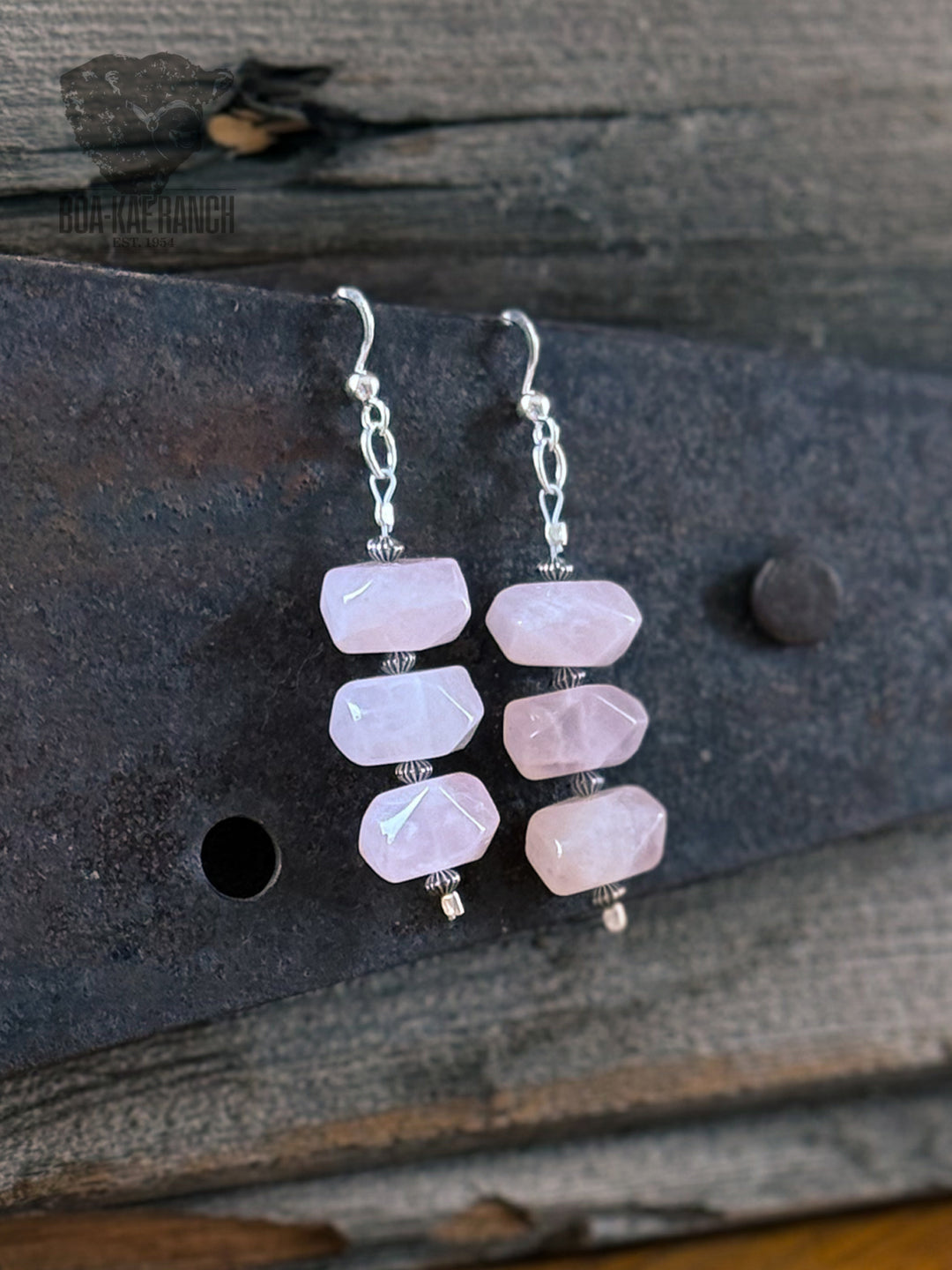 Rose Quartz Drop Earrings