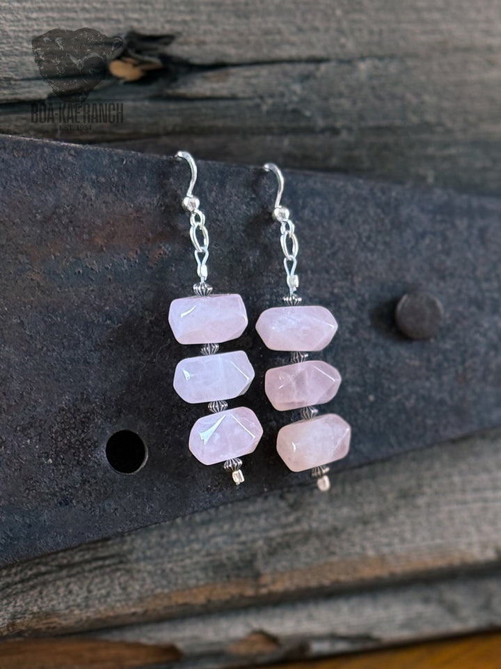 Rose Quartz Drop Earrings