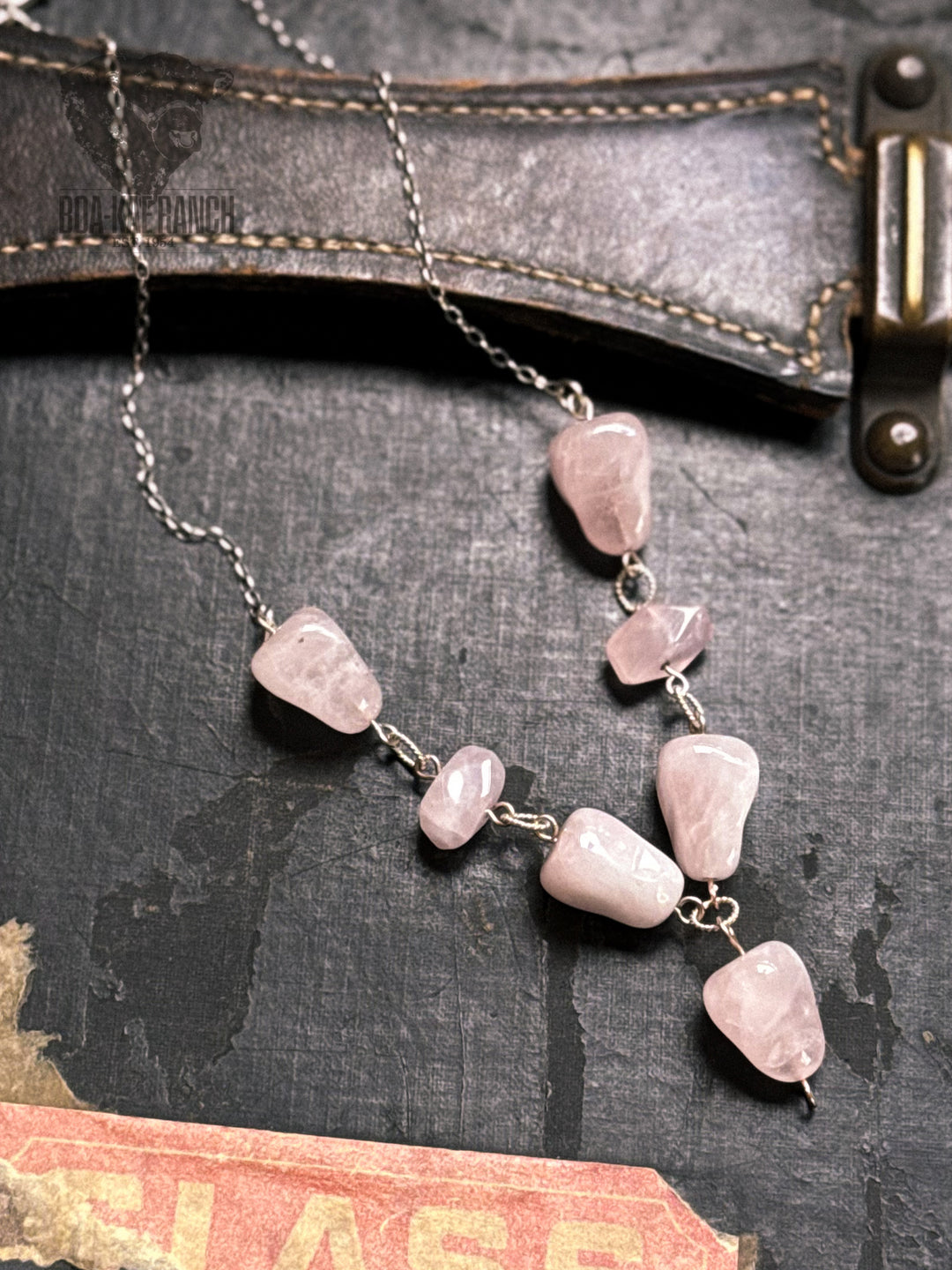 Rose Quartz Drop Necklace