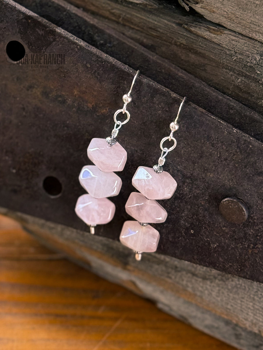 Rose Quartz Drop Earrings