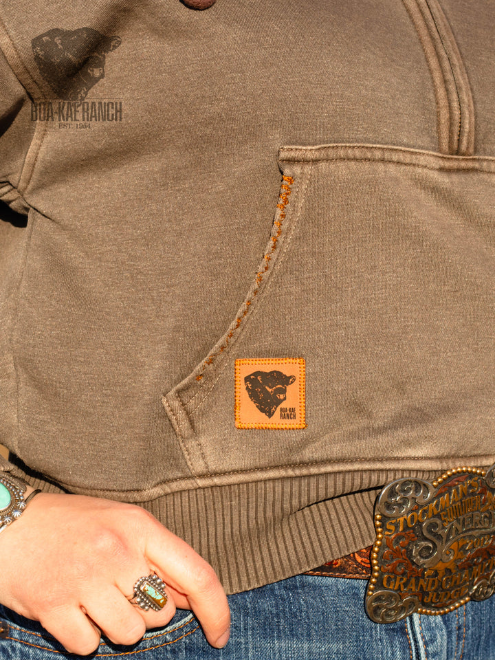 BKR Half Zip Hoodie - Soft Brown