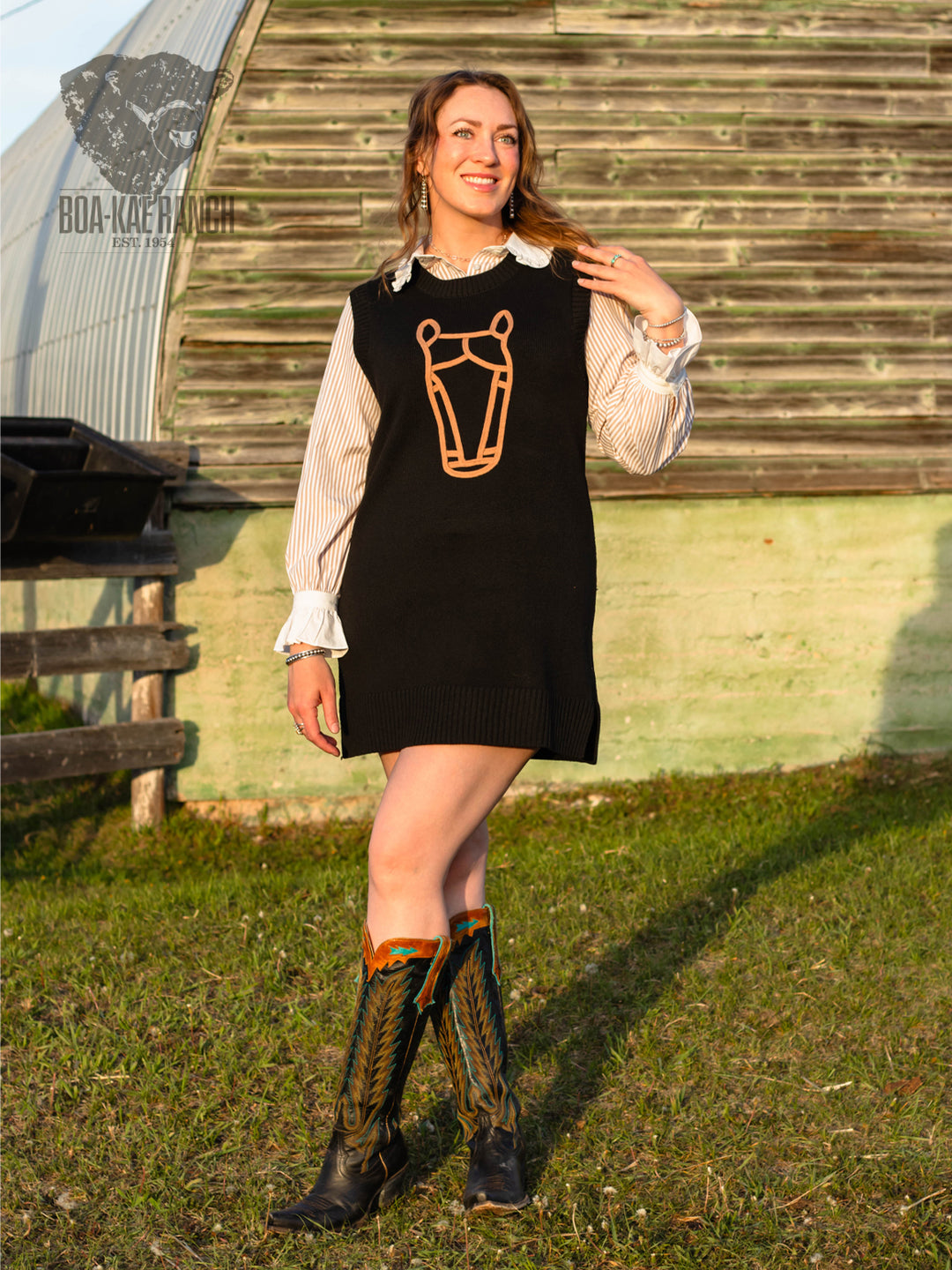 RH Horse Head Sweater Dress