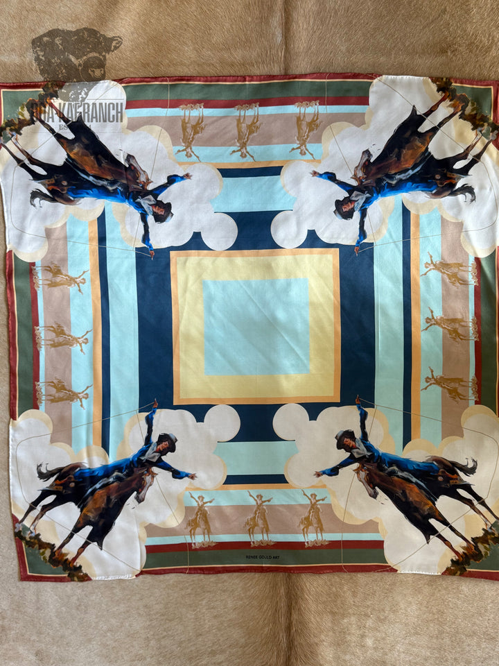 Renee Gould Art Silk Scarf - Neutral Flores La Due