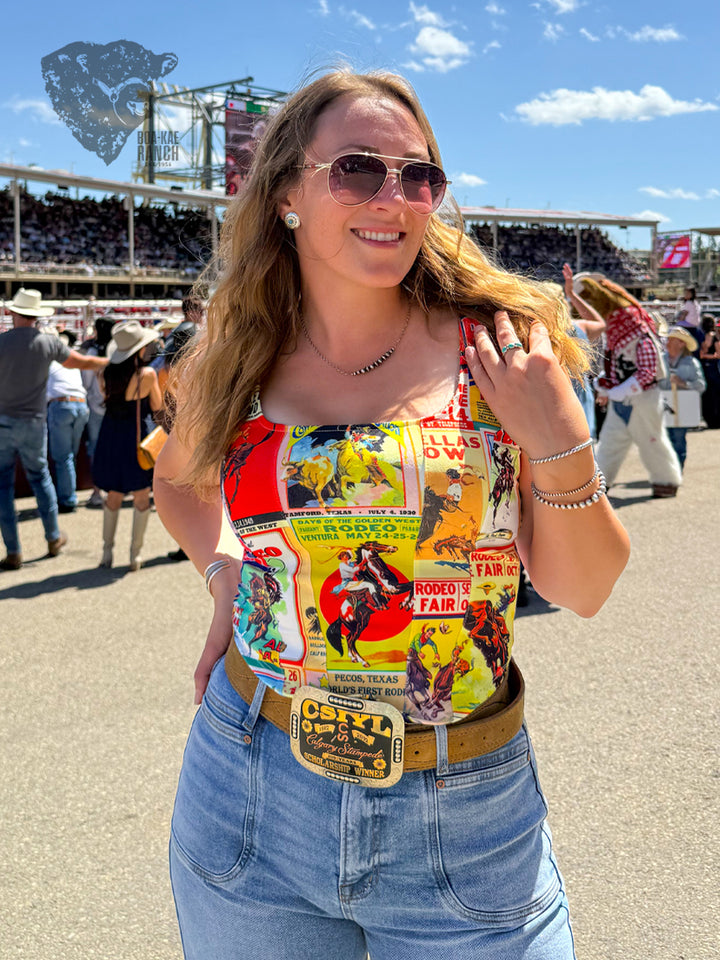 Poster Print Corset Top