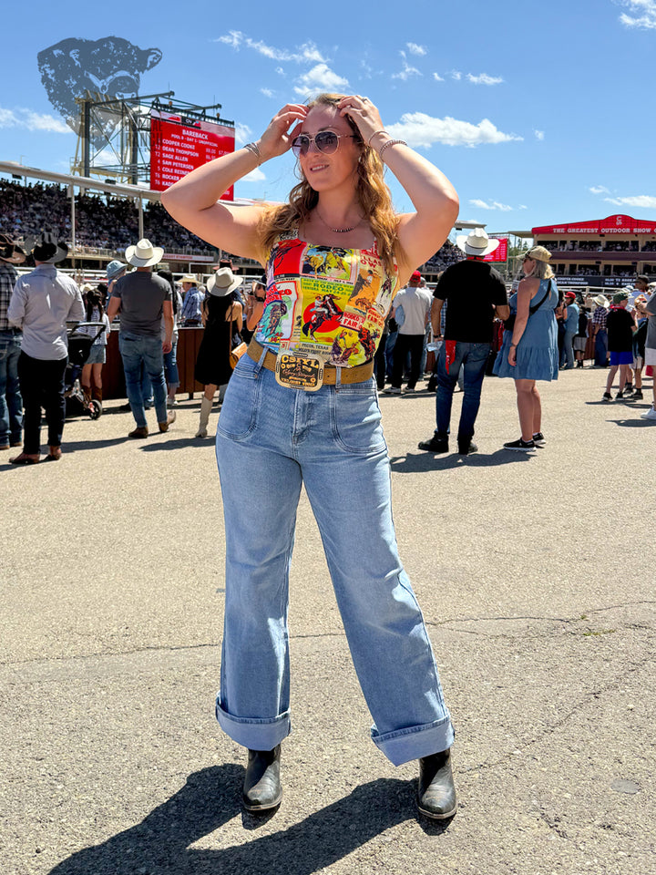 Poster Print Corset Top