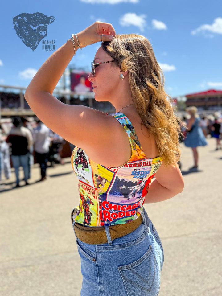 Poster Print Corset Top