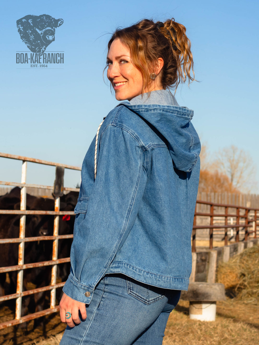 Spring Skies Denim Hoodie