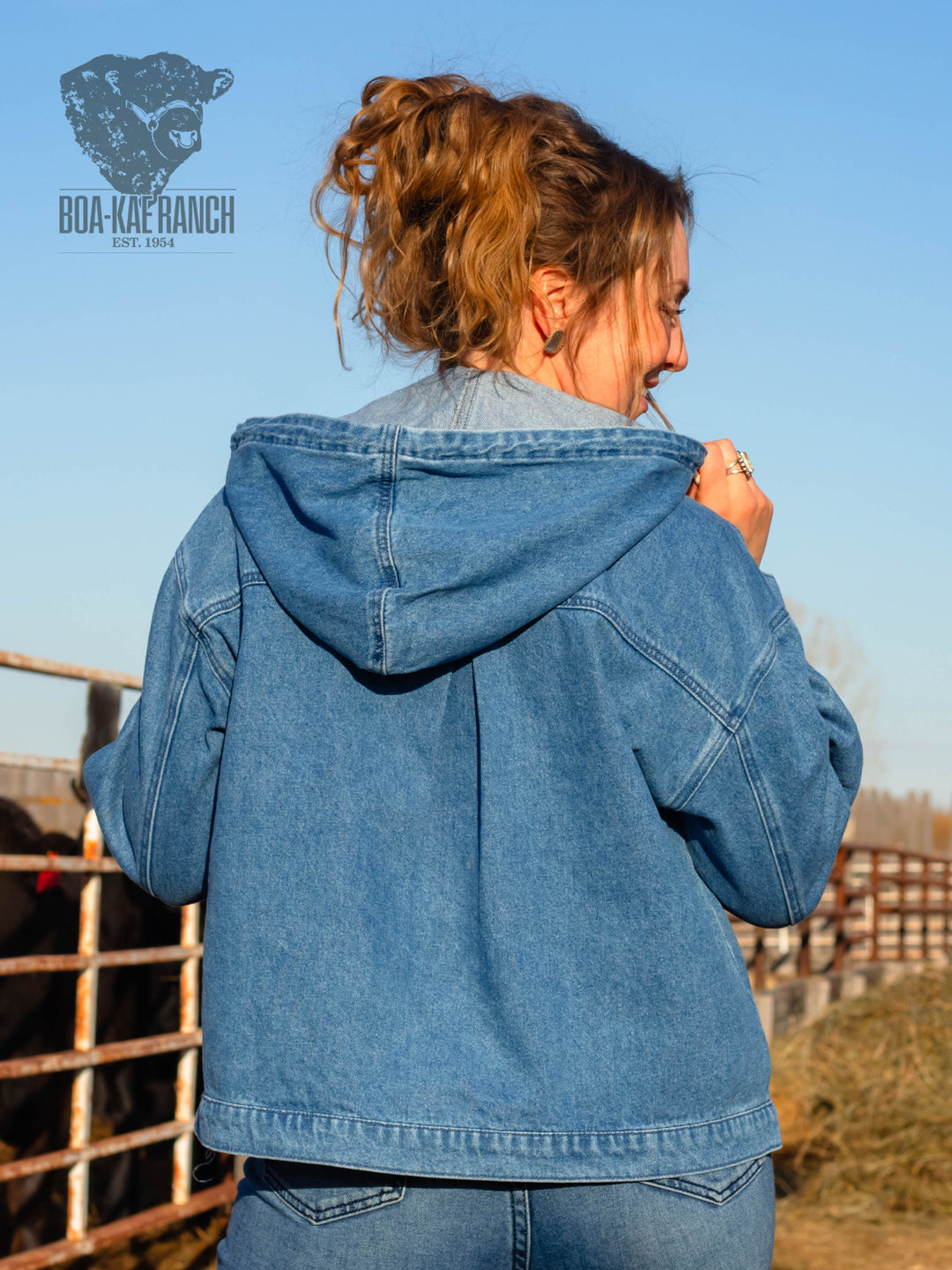 Spring Skies Denim Hoodie