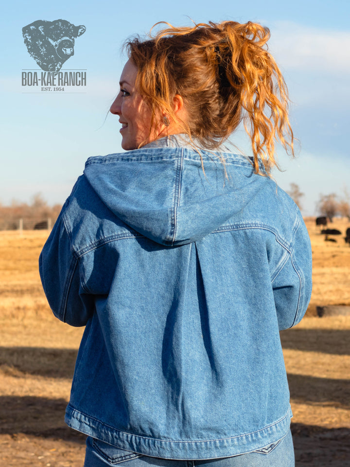 Spring Skies Denim Hoodie