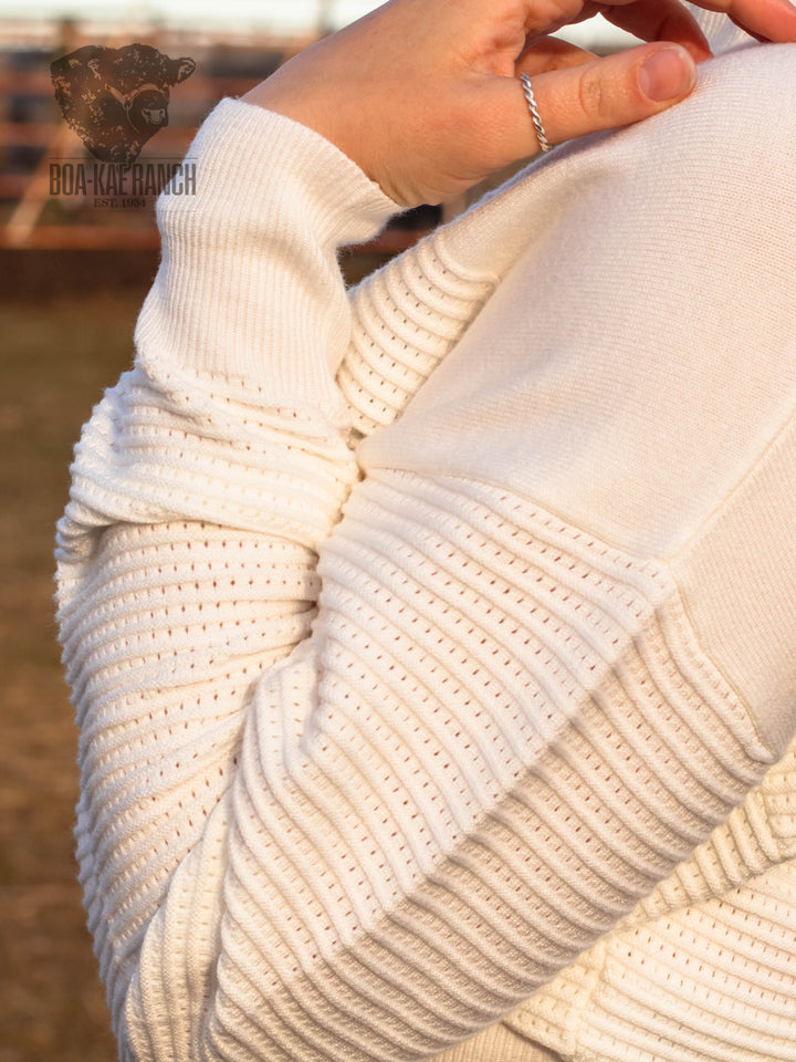 Spring Skies Basket Weave Quarter Zip