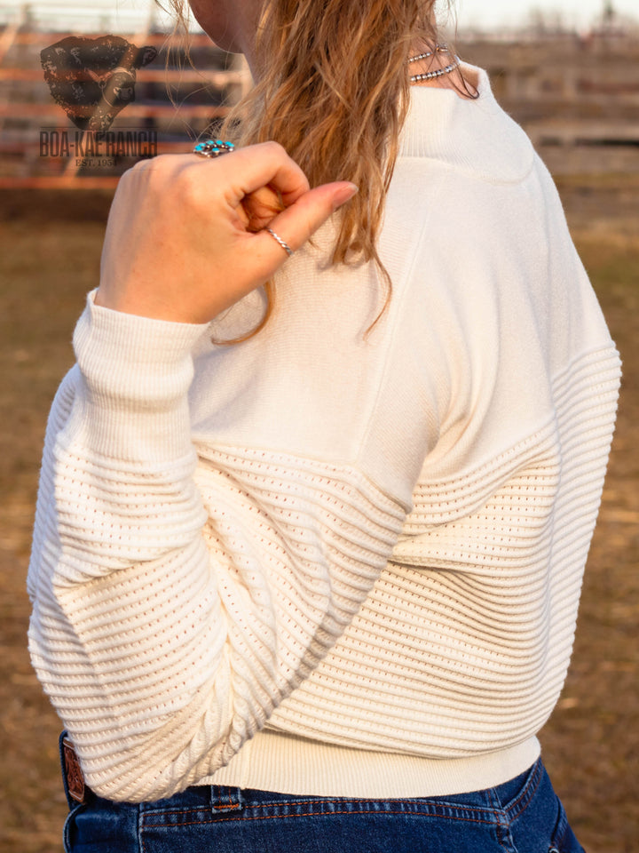 Spring Skies Basket Weave Quarter Zip