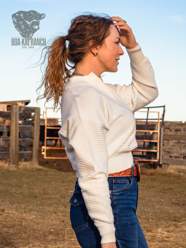 Spring Skies Basket Weave Quarter Zip