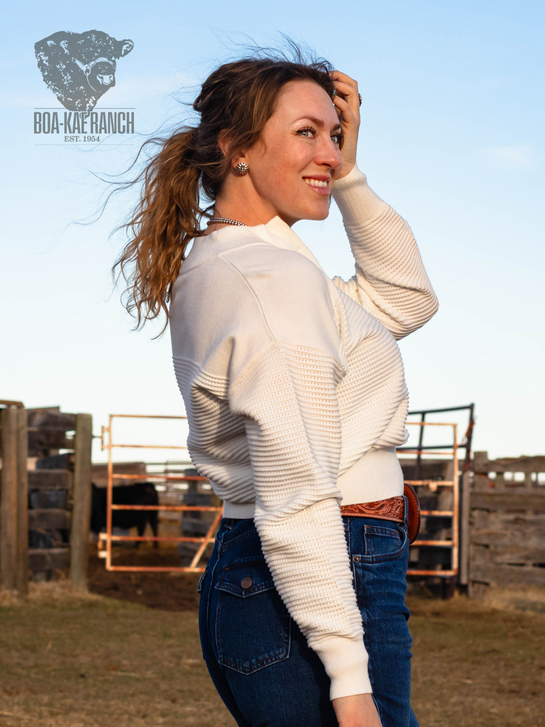 Spring Skies Basket Weave Quarter Zip