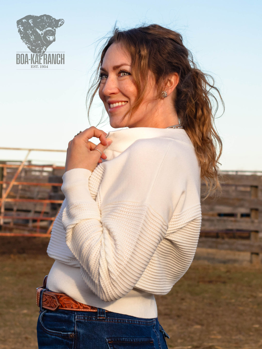 Spring Skies Basket Weave Quarter Zip