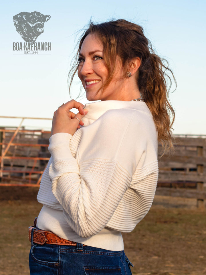 Spring Skies Basket Weave Quarter Zip