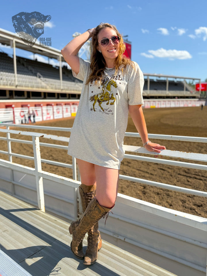 Saddle Up Cowgirl T-Shirt Dress