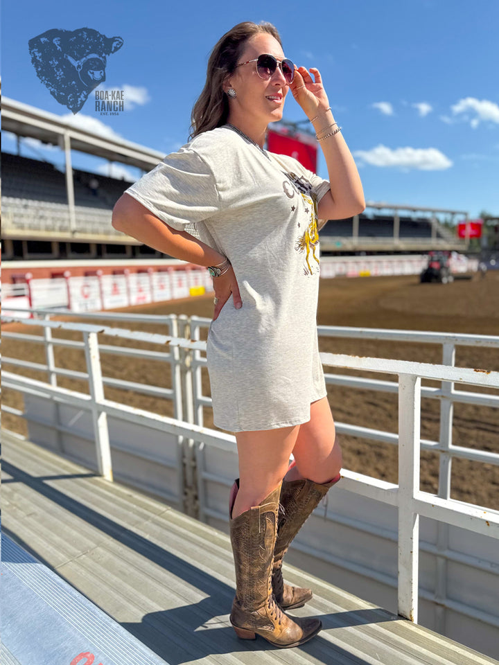 Saddle Up Cowgirl T-Shirt Dress