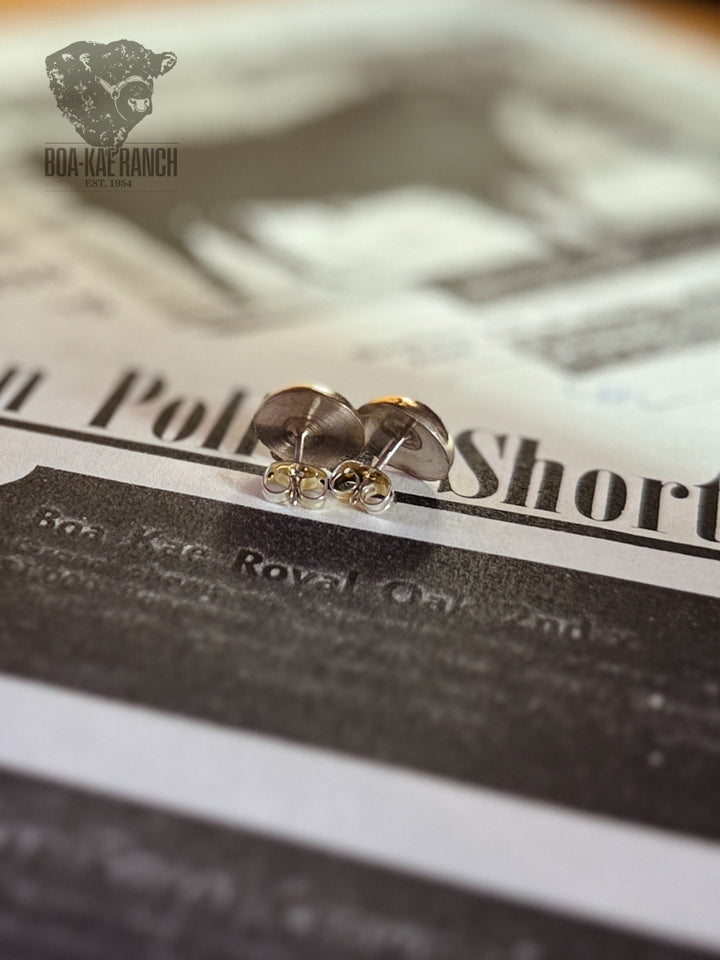Tiny Stamped Dome Earrings