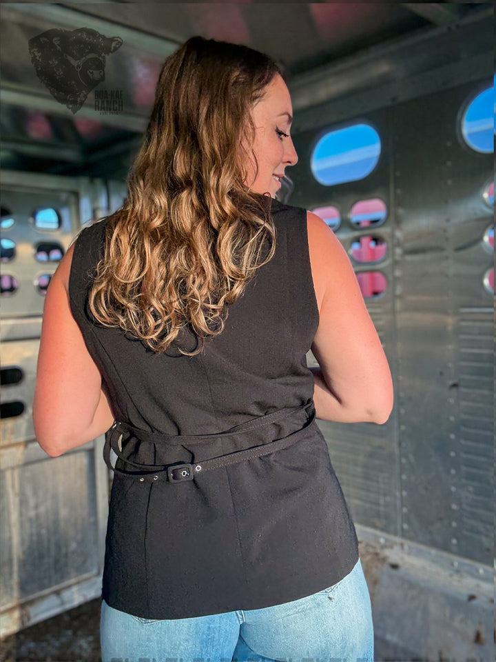 Belted Blazer Vest