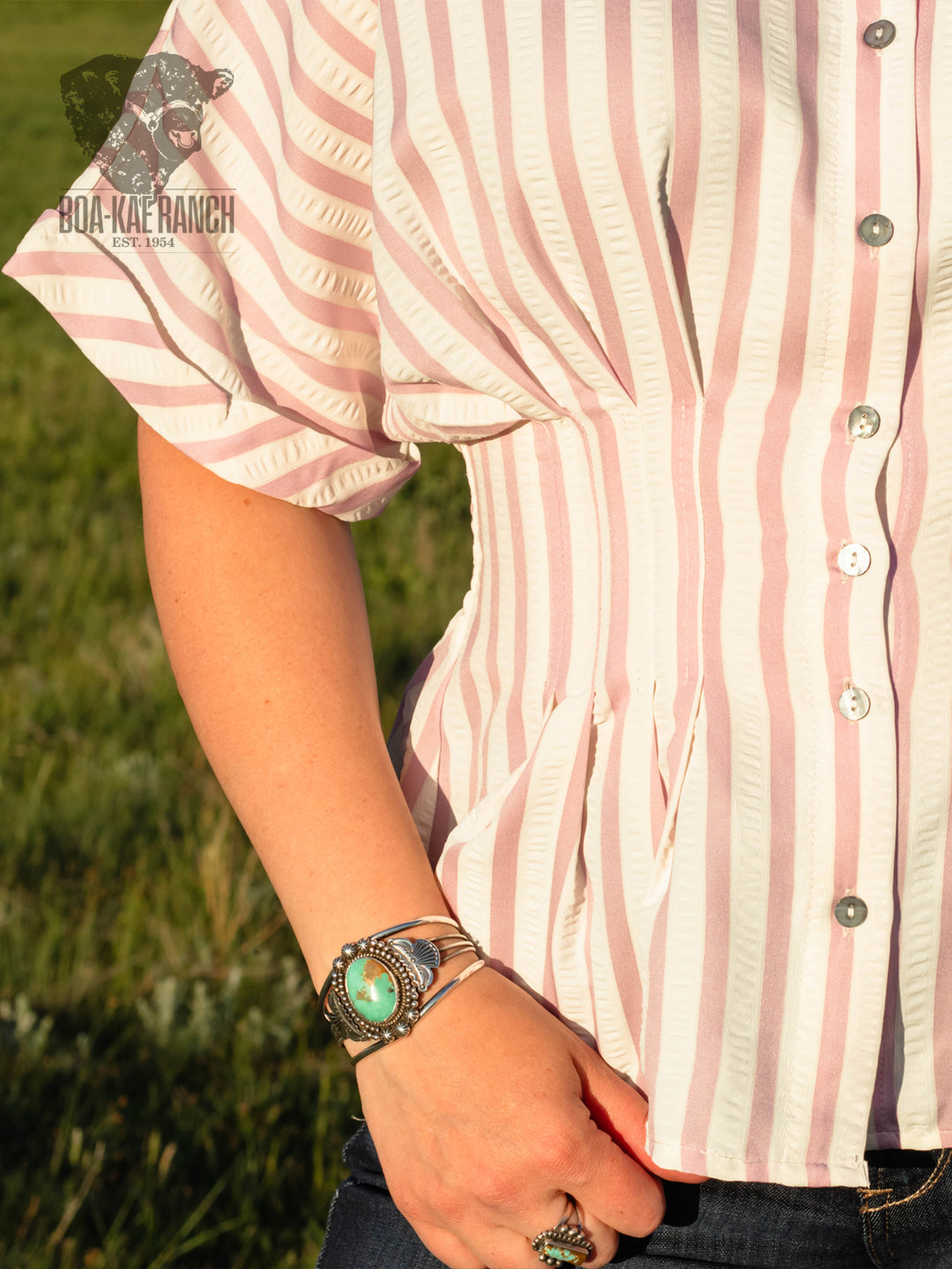Soft Orchid Striped Blouse