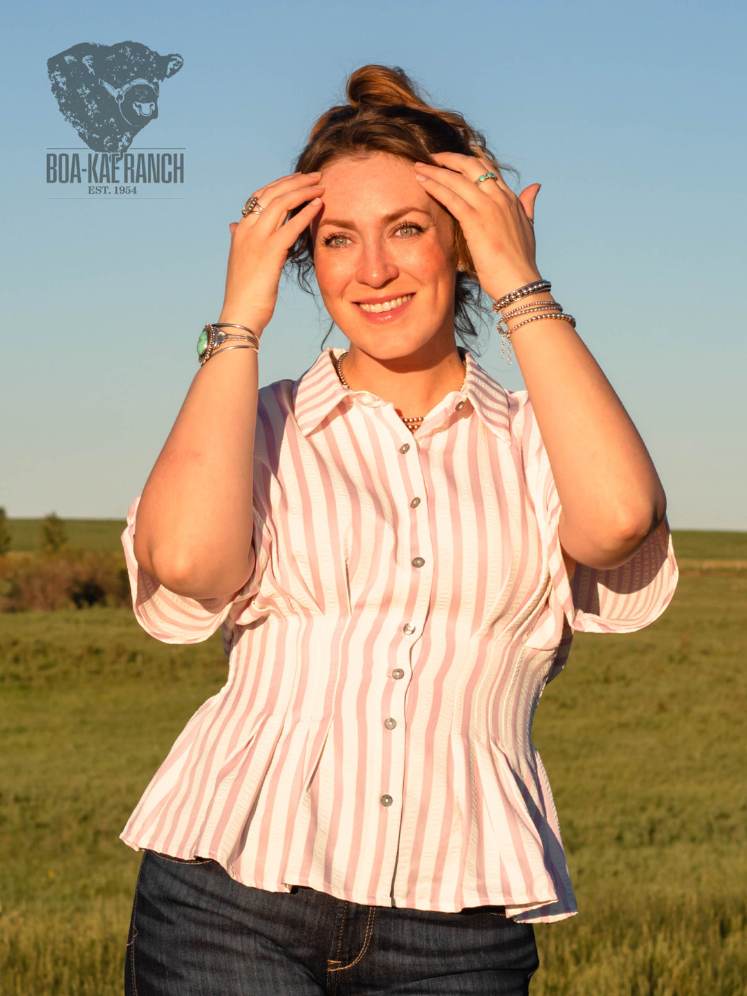 Soft Orchid Striped Blouse